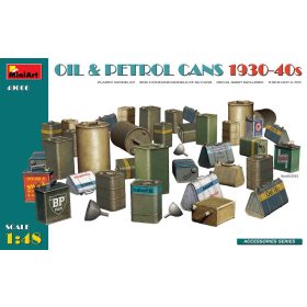   MiniArt 49006 Oil & Petrol Cans 1930-40s (1/48) Kannák, Hordó makett