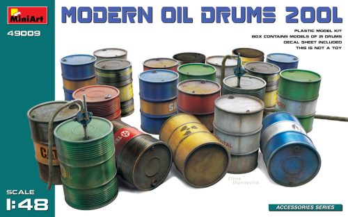 MiniArt 49009 Modern Oil Drums (200l) (1/48) Kannák, Hordó makett