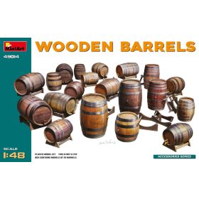  MiniArt 49014 1:48 Wooden Barrels (1/48) Kannák, Hordó makett