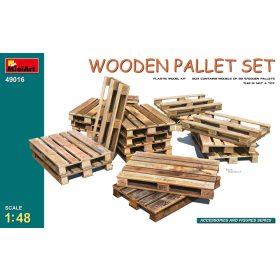MiniArt 49016 1:48 Wooden Pallet Set (1/48) Raklap makett
