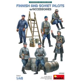   MiniArt 49022 Finnish And Soviet Pilots w/ Accessories (1/48) figura makett