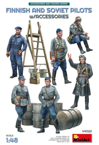 MiniArt 49022 Finnish And Soviet Pilots w/ Accessories (1/48) figura makett