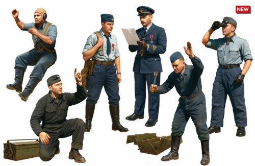 MiniArt 49024 German & Romanian Pilots w/ Ground Staff (1/48) figura makett