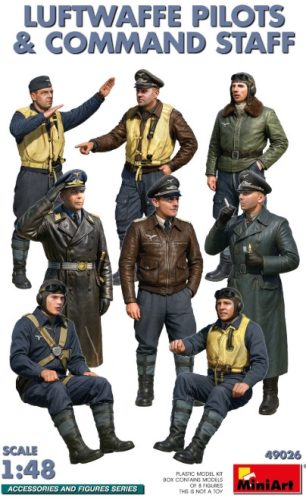 MiniArt 49026 Luftwaffe Pilots & Сommand Staff (1/48) figura makett