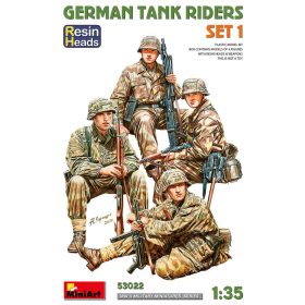   MiniArt 53022 German Tank Riders Set 1. Resin Heads (1/35) Katonai figura makett