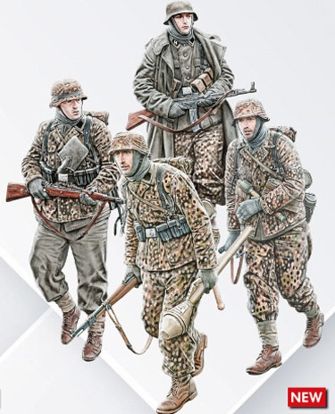 MiniArt 53051 German Kampfgruppe Hansen Battle Of The Bulge (1/35) Katonai figura makett