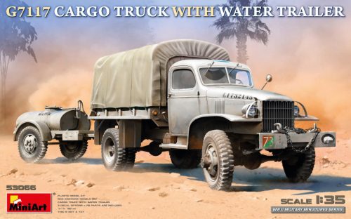 MiniArt 53066 G7117 CARGO TRUCK WITH WATER TRAILER (1/35) Harcjármű makett