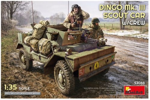MiniArt 53088 Dingo Mk. III Scout Car w/Crew (1/35) Harcjármű makett