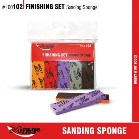   Mirage Hobby 100102 FINISHING SET SANDING SPONGE 10pcs - csiszolószivacs-készlet