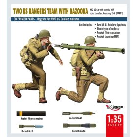   Mirage Hobby 350002 TWO US RANGERS TEAM WITH BAZOOKA (1/35) Figura makett