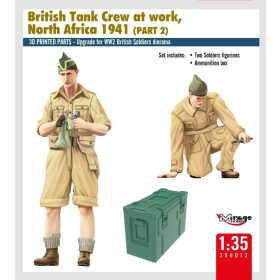   Mirage Hobby 350013 British Tank Crew at Rest, North Africa 1941 (Part II) (1/35) Figura makett