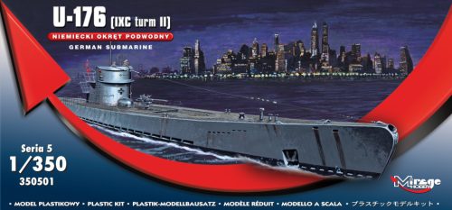 Mirage Hobby 350501 GERMAN U-BOOT U-176 - IX C (1/350) Tengeralattjáró makett