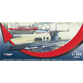   Mirage Hobby 350502 GERMAN U-BOOT U-511 - IX C [turm I + WGr42] (1/350) Tengeralattjáró makett