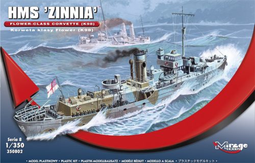 Mirage Hobby 350802 HMS 'ZINNIA' Flower - Class Corvette (K98) (1/350) Hajó makett