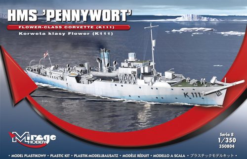 Mirage Hobby 350804 HMS 'PENNYWORT' Flower-Class Corvette (K111) (1/350) Hajó makett