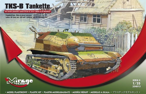 Mirage Hobby 354013 TANKETTE TKS-B (2 versions) [automatic cannon 20mm Mk.38 or 7,92mm Mk.25 Hotchkiss] (1/35) Harcjármű makett