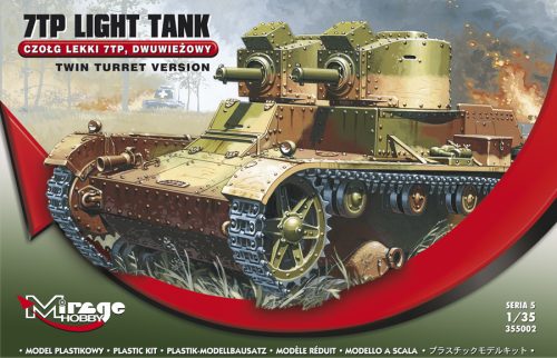 Mirage Hobby 355002 7TP Light Tank  'TWIN TURRET' (1/35) Harcjármű makett