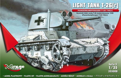 Mirage Hobby 355008 T-26 wz. 37 Russian Light Tank (1/35) Harcjármű makett