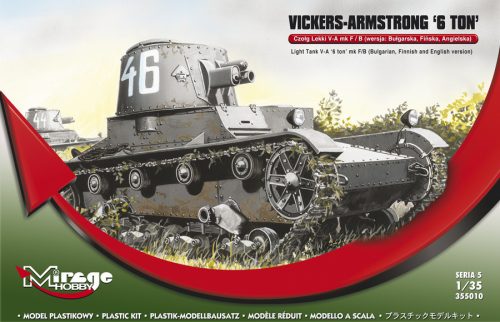 Mirage Hobby 355010 VICKERS-ARMSTRONG ‘6 ton’ mk F/B Light Tank (BULGARIAN, FINNISH and ENGLISH version) (1/35) Harcjármű makett