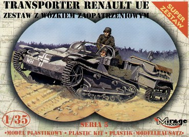 Mirage Hobby 355014 ReNAULT UE with universal transport vehicle (1/35) Harcjármű makett