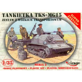   Mirage Hobby 355015 TANKETTE TKS-MG15 with trailer (1/35) Harcjármű makett