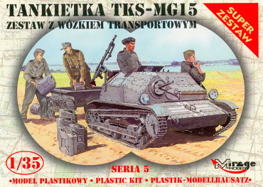 Mirage Hobby 355015 TANKETTE TKS-MG15 with trailer (1/35) Harcjármű makett