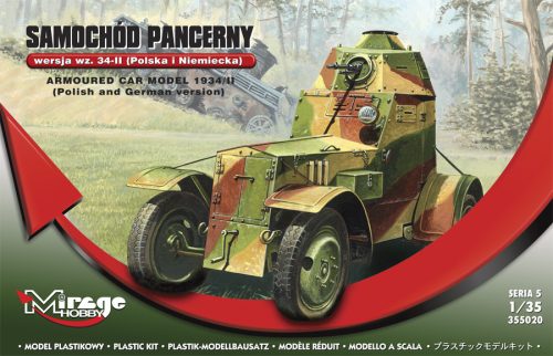 Mirage Hobby 355020 ARMOURED CAR MODEL 1934/II (POLISH and GERMAN version) (1/35) Harcjármű makett