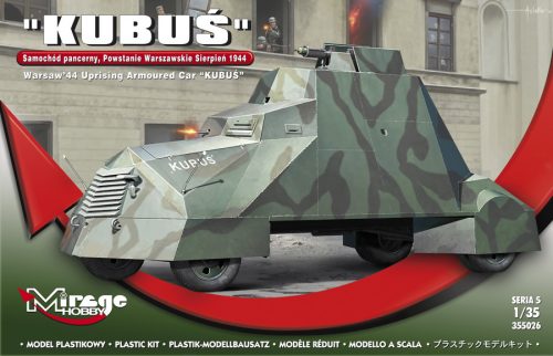 Mirage Hobby 355026 'KUBUŚ' (Warsaw’44 Uprising Armoured Car) (1/35) Harcjármű makett