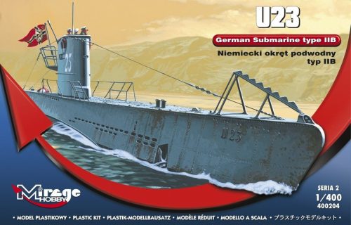 Mirage Hobby 400204 GERMAN U-BOOT U-23 ( type IIB) (1/400) Tengeralattjáró makett