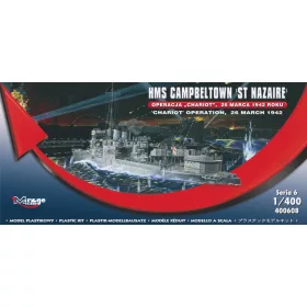   Mirage Hobby 400608 HMS Campbeltown 'ST NAZAIRE', 'CHARIOT' Operation, 26 March 1942 (1/400) Hajó makett