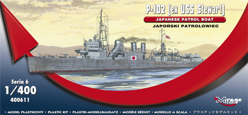 Mirage Hobby 400611 'P-102' (ex USS Stewart)  Japanese Patrol Boat (1/400) Hajó makett