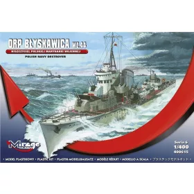   Mirage Hobby 400615 ORP 'BŁYSKAWICA' – wz.44  [Polish Destroyer WWII] (1/400) Hajó makett
