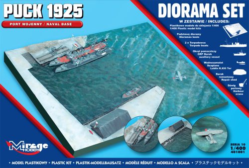 Mirage Hobby 401001 [DIORAMA SET] PUCK 1925 (Naval Base)  (1/400) Hajó makett