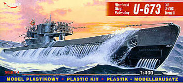 Mirage Hobby 40412 GERMAN U-BOOT U-673 ( VIIC/T2) (1/400) Tengeralattjáró makett