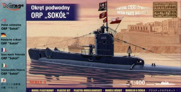 Mirage Hobby 40428 SUBMARINE ORP 'SOKÓŁ' (1/400) Tengeralattjáró makett