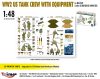 Mirage Hobby 480006 WW2 US TANK CREW WITH EQUIPMENT for M8 SCOTT & other US MOTORISED HOWITZERS (1/48) Figura makett