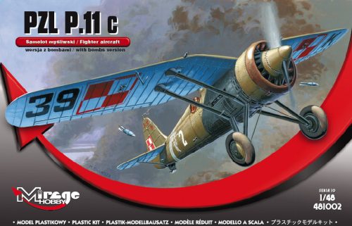 Mirage Hobby 481002 PZL P-11c with bombs (1/48) Repülőgép makett