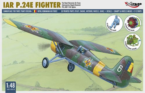 Mirage Hobby 481006 PZL /IAR P.24E Fighter Romanian Air Force (w/ 3D printed parts) (1/48) Repülőgép makett