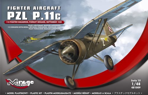 Mirage Hobby 481009 PZL P.11c '112 Fighter Squadron, Pursuit Brigade, September 1939' (1/48) Repülőgép makett