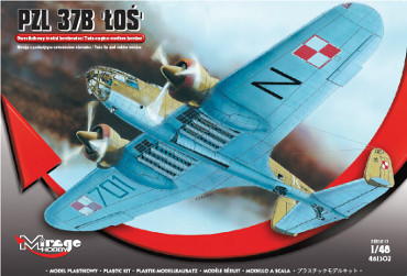 Mirage Hobby 481302 PZL 37B LOS BOMBER (1/48) Repülőgép makett