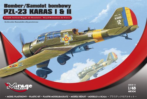 Mirage Hobby 481304 BOMBER PZL-23 KARAS I & II 'Royal Romanian Air Force ' (1/48) Repülőgép makett