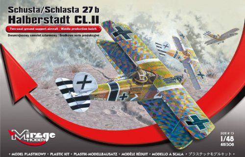 Mirage Hobby 481308 Schusta/Schlasta 27 b Halberstadt CL.II (Two-seat ground support aircraft / Middle production batch ) (1/48) Repülőgép makett