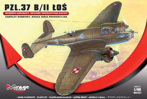 Mirage Hobby 481310 PZL.37 B/II LOS BOMBER AIRCRAFT, SECOND PRODUCTION BATCH (1/48) Repülőgép makett