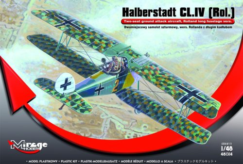 Mirage Hobby 481314 Halberstadt CL.IV (Rol) Two-seat ground support aircraft Roland production batch (1/48) Repülőgép makett