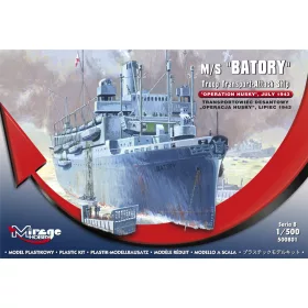   Mirage Hobby 500801 m/s 'BATORY' (Troop Transport-Attack Ship) 'OPERATION HUSKY' July 1943 (1/500) Hajó makett