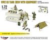 Mirage Hobby 720003 WW2 US TANK CREW WITH EQUIPMENT for M8 SCOTT & other US MOTORISED HOWITZERS  (1/72) Figura makett