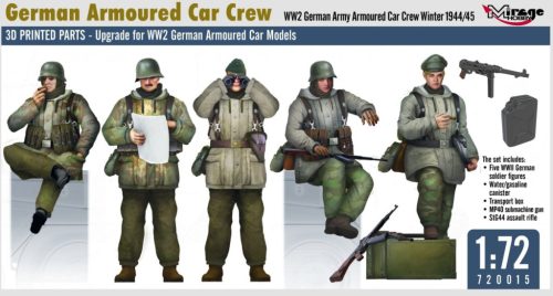 Mirage Hobby 720015 German Army Armoured Car Crew Winter 1944/45 (1/72) Figura makett