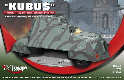 Mirage Hobby 724001 'KUBUŚ' (Warsaw’44 Uprising Armoured Car)  (1/72) Harcjármű makett