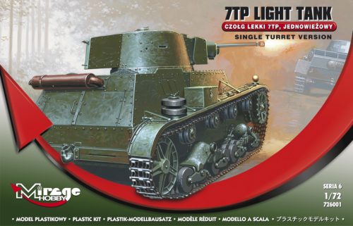 Mirage Hobby 726001 LIGHT TANK '7TP TANK 'SINGLE TURRET' (1/72) Harcjármű makett