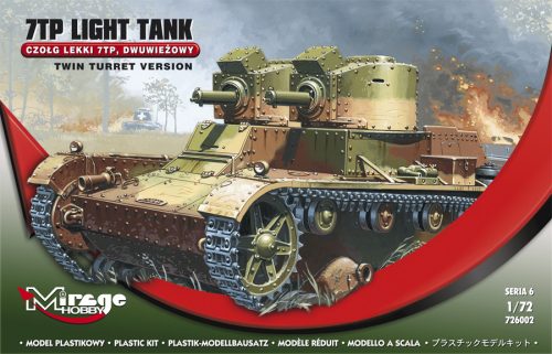 Mirage Hobby 726002 LIGHT TANK '7TP TANK  'TWIN TURRET' (1/72) Harcjármű makett